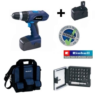 Шуруповерт аккумуляторный Einhell BT-CD 18 2B Kit (набор)