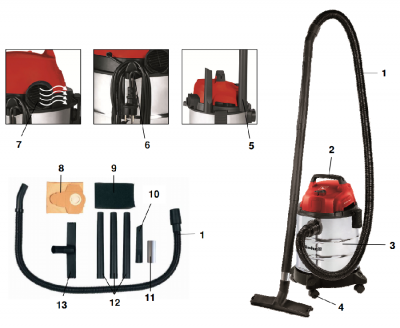 Пылесос Einhell TC-VC 1820 S