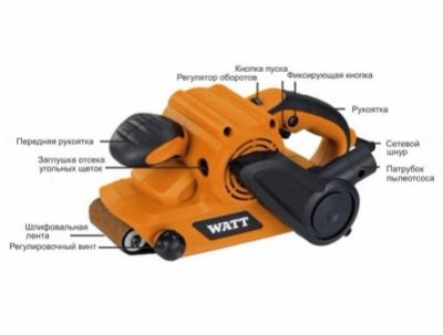 Ленточная шлифовальная машина Watt WBS-810