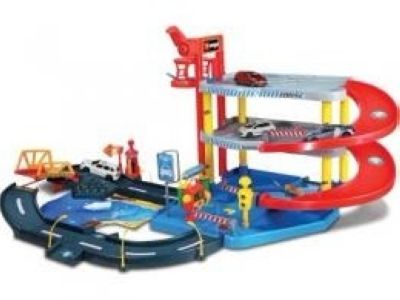 Паркинг BBurago 18-30107 СТРИТ ФАЙЕР 1:43-Light and sound deluxe playset/Паркинг 3-х уровневый (2 ма