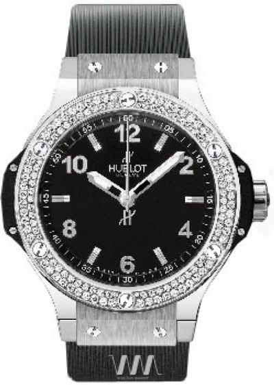 Часы наручные женские HUBLOT BIG BANG 38 STEEL DIAMONDS реплика